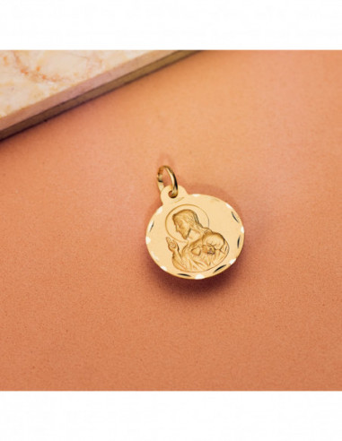 18K MEDALLA CRISTO SAGRADO CORAZON DE...