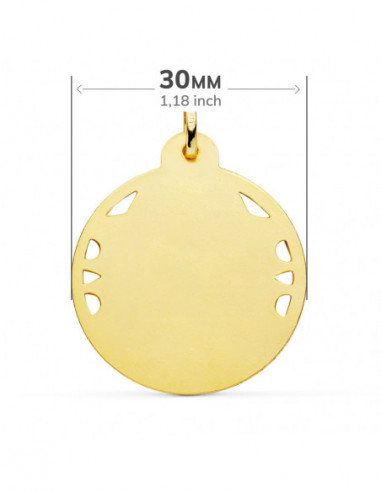 18K MEDALLA CRISTO SAGRADO CORAZON DE...