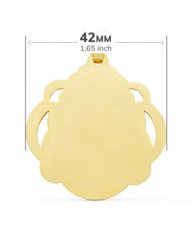 18K MEDALLA CRISTO SAGRADO CORAZON DE...