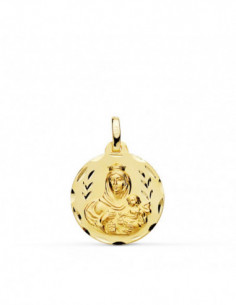 18K MEDALLA TALLADA VIRGEN... 2