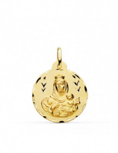 18K MEDALLA TALLADA VIRGEN... 2