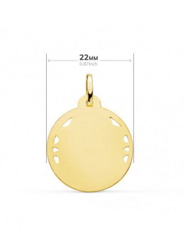 18K MEDALLA VIRGEN DEL CARMEN CALADA...