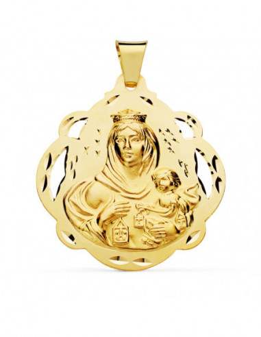 18K MEDALLA VIRGEN DEL CARMEN...
