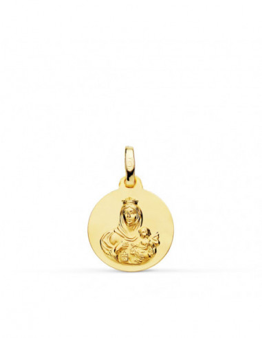 18K ESCAPULARIO LISO VIRGEN DEL...