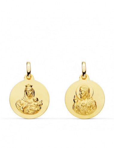18K ESCAPULARIO LISO VIRGEN DEL...
