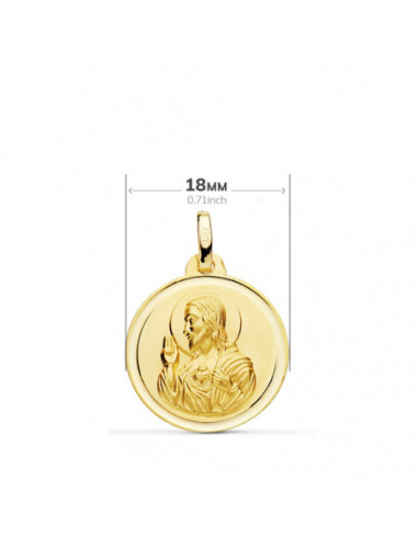 18K ESCAPULARIO BISEL VIRGEN DEL...