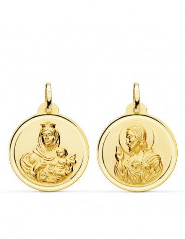 18K ESCAPULARIO BISEL VIRGEN DEL...