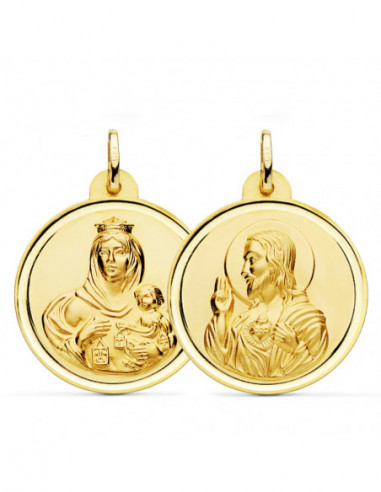 18K ESCAPULARIO BISEL VIRGEN CARMEN Y...
