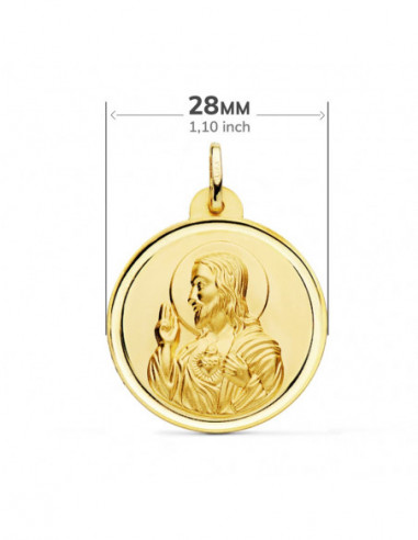 18K ESCAPULARIO BISEL VIRGEN CARMEN Y...