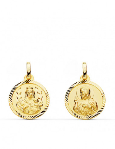 18K ESCAPULARIO HELICE VIRGEN CARMEN...