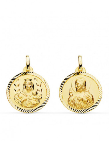 18K ESCAPULARIO HELICE VIRGEN DEL...