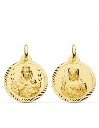 18K ESCAPULARIO HELICE VIRGEN DEL...