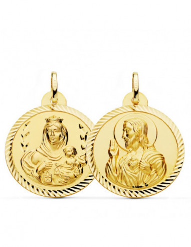 18K ESCAPULARIO HELICE VIRGEN DEL...