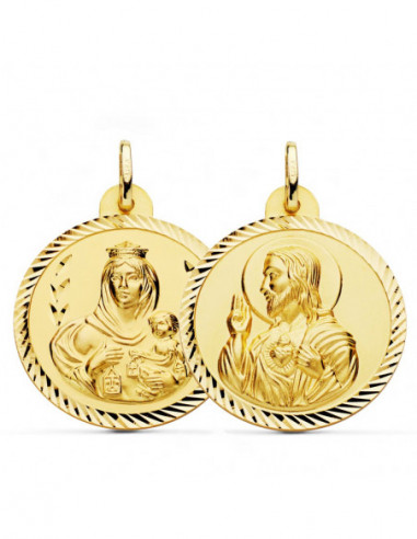 18K ESCAPULARIO HELICE VIRGEN CARMEN...