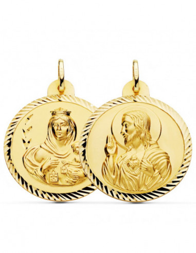 18K ESCAPULARIO HELICE VIRGEN CARMEN...