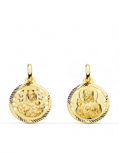 18K ESCAPULARIO HELICE CALADO VIRGEN...