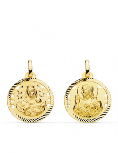 18K ESCAPULARIO HELICE CALADO VIRGEN...
