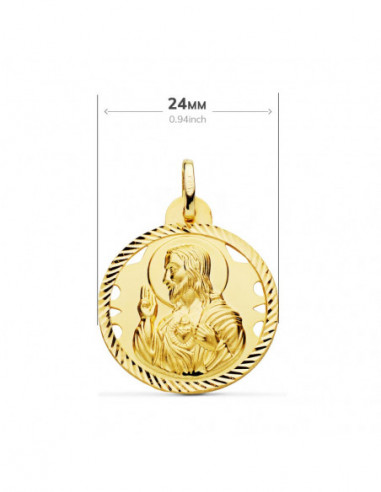 18K ESCAPULARIO HELICE CALADO VIRGEN...