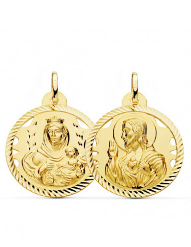 18K ESCAPULARIO HELICE CALADO VIRGEN...