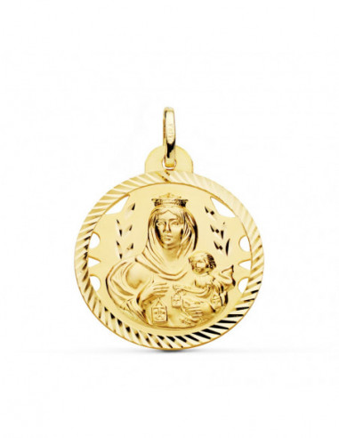 18K ESCAPULARIO HELICE CALADO VIRGEN...