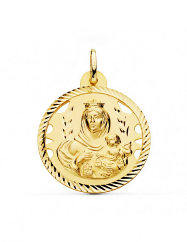 18K ESCAPULARIO HELICE CALADO VIRGEN...