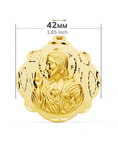 18K ESCAPULARIO PANDERETA VIRGEN DEL...