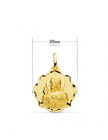 18K ESCAPULARIO PANDERETA VIRGEN DEL...