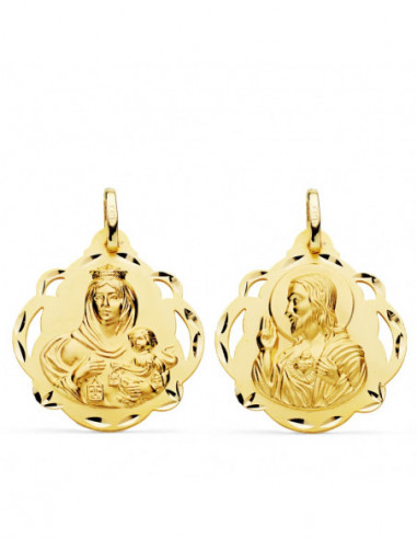 18K ESCAPULARIO VIRGEN DEL CARMEN Y...