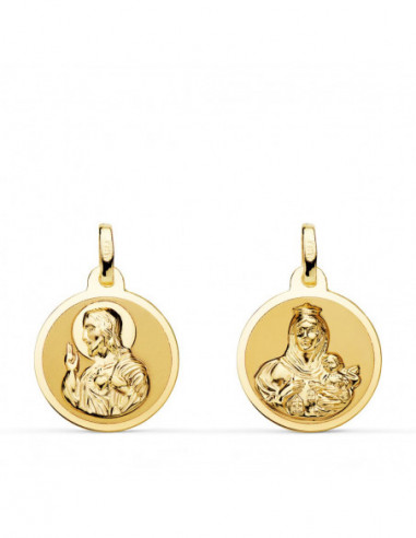 18K ESCAPULARIO BRILLO VIRGEN DEL...