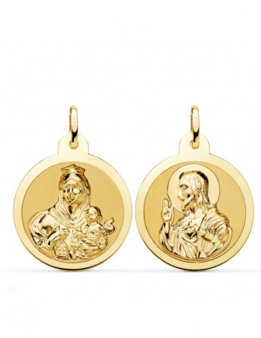 18K ESCAPULARIO BRILLO VIRGEN DEL...