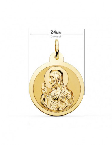 18K ESCAPULARIO BRILLO VIRGEN DEL...