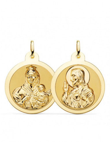 18K ESCAPULARIO BRILLO VIRGEN DEL...