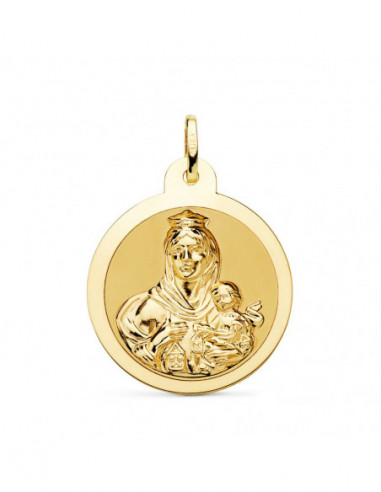 18K ESCAPULARIO BRILLO VIRGEN DEL...