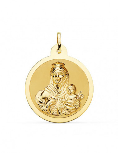 18K ESCAPULARIO BRILLO VIRGEN DEL...