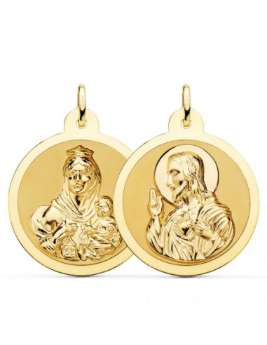 18K ESCAPULARIO BRILLO VIRGEN DEL...