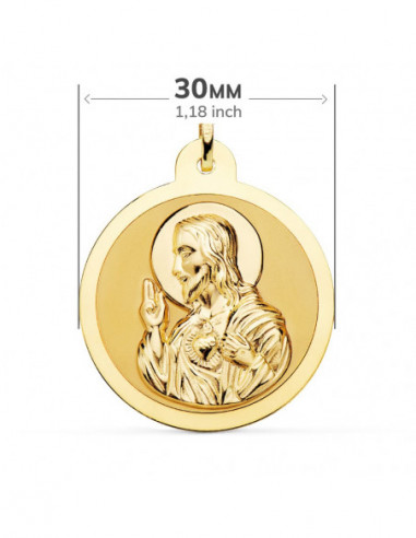 18K ESCAPULARIO BRILLO VIRGEN DEL...