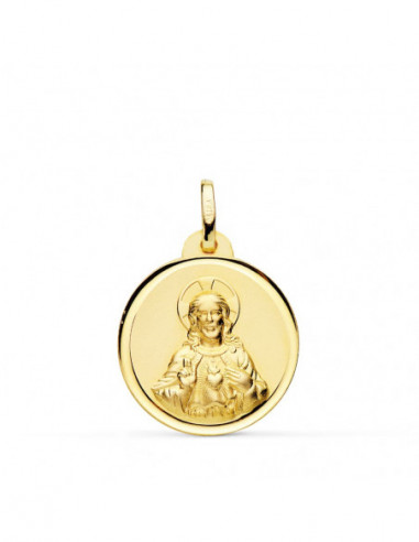 18K MEDALLA CRISTO SAGRADO CORAZON DE...