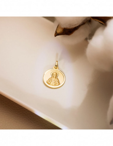 18K MEDALLA CRISTO SAGRADO CORAZON DE...