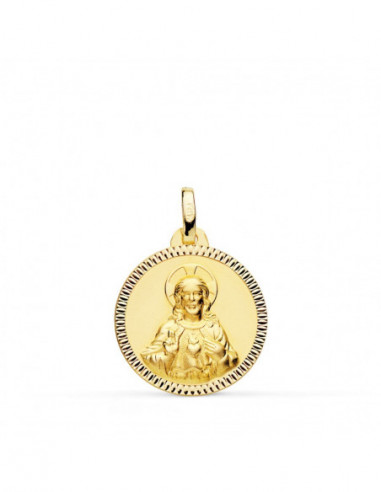 18K MEDALLA CRISTO SAGRADO CORAZON DE...