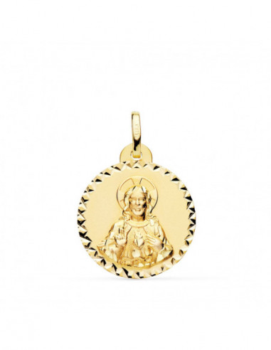 18K MEDALLA CRISTO SAGRADO CORAZON...