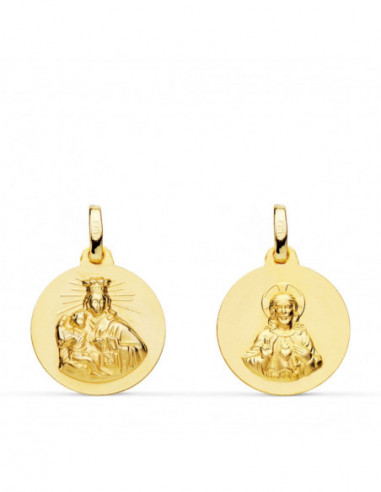 18K ESCAPULARIO VIRGEN DEL CARMEN Y...