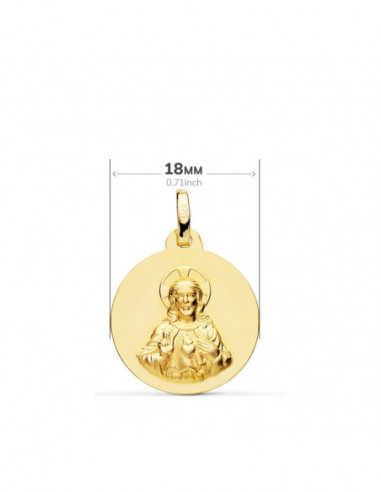 18K ESCAPULARIO VIRGEN DEL CARMEN Y...