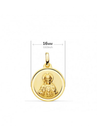 18K ESCAPULARIO VIRGEN CARMEN CORAZON...