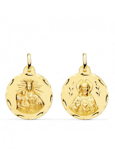 18K ESCAPULARIO CORAZON DE JESUS Y...