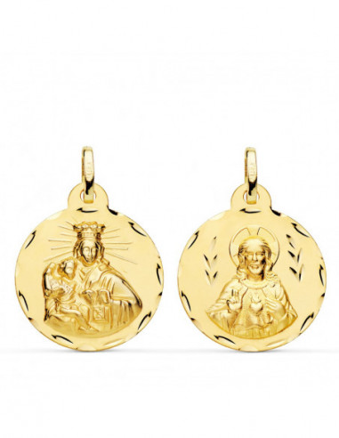 18K ESCAPULARIO CORAZON DE JESUS Y...