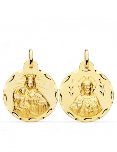18K ESCAPULARIO CORAZON DE JESUS Y...