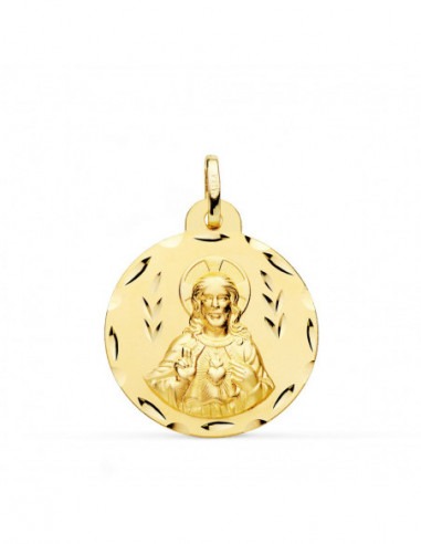 18K ESCAPULARIO CORAZON DE JESUS Y...