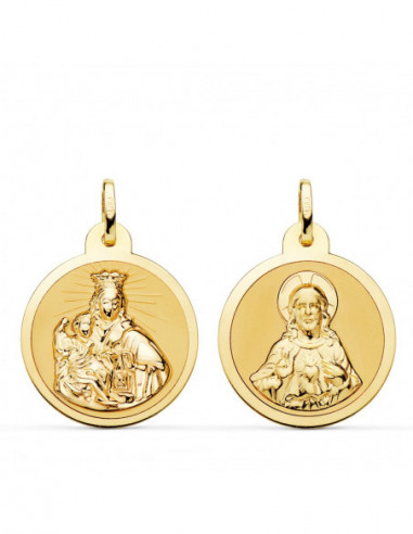 18K ESCAPULARIO VIRGEN DEL CARMEN Y...