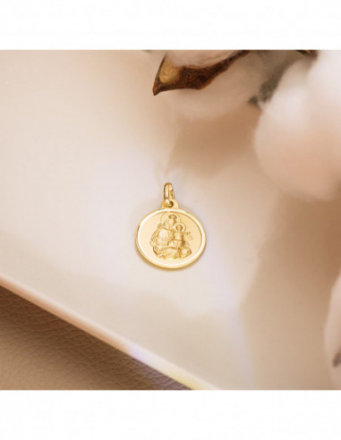 18K ESCAPULARIO VIRGEN DEL CARMEN Y...