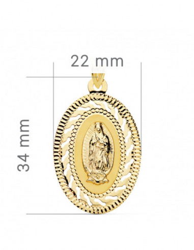 18K MEDALLA ORO AMARILLO VIRGEN...